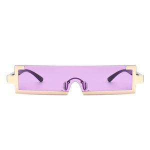 6176 | Pink Flat Top Semi Rimless Sunglasses